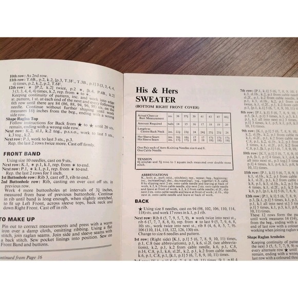 1970s Emu Aran Book of Traditional Designs B.25 Sweater Knit Pattern Fisherman - Picture 4 of 5